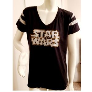 Star Wars V-NECK Ringer Tee Shirt Size XL 1977 RARE Collector's Jersey T-Shirt